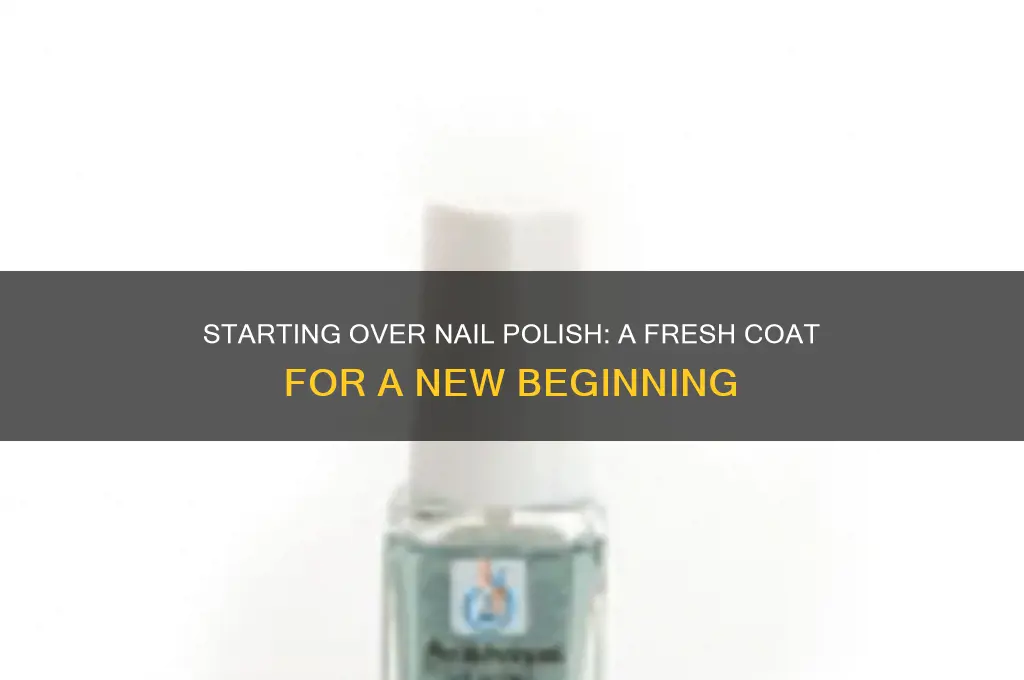 how to use the nail polish called starting over