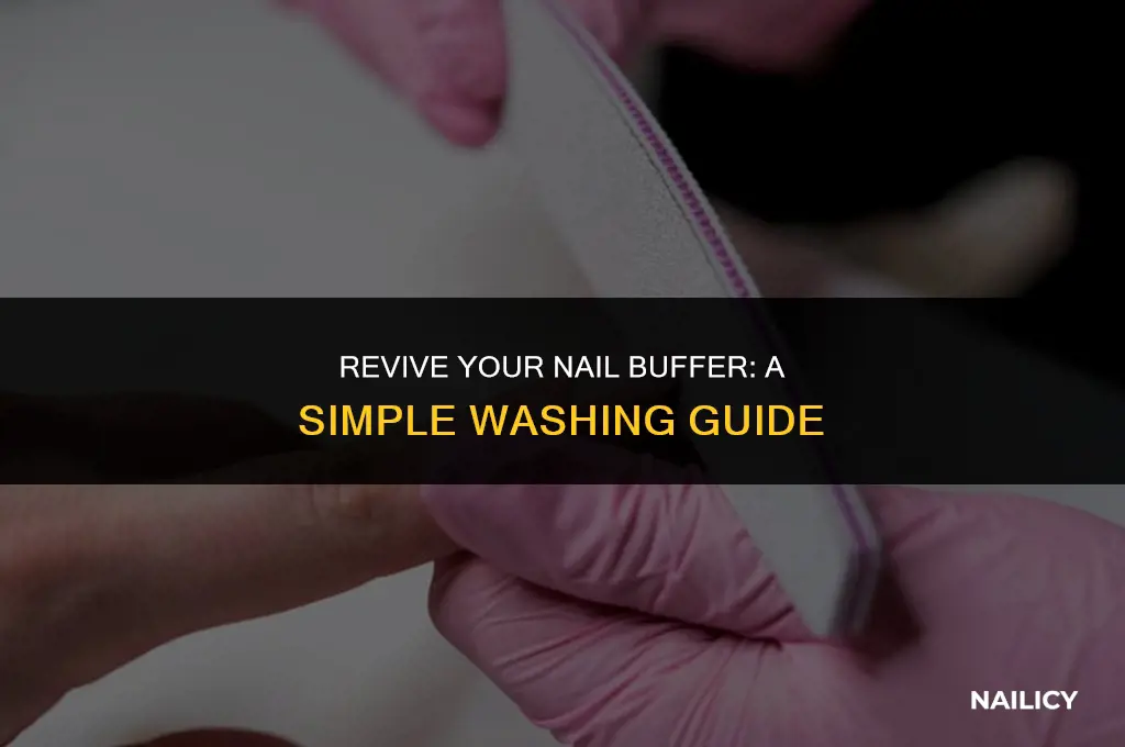 how to wash nail buffer