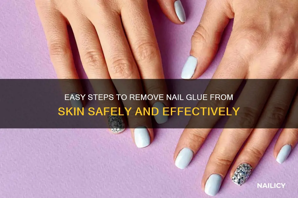how to wash nail glue off skin