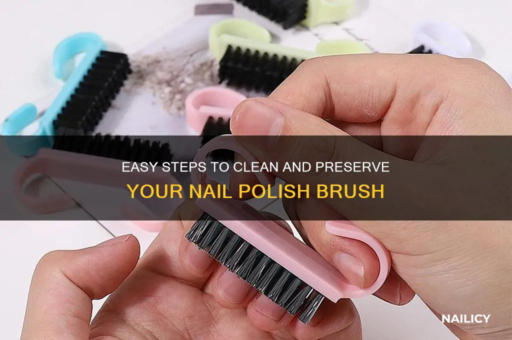 how to wash nail polish brush