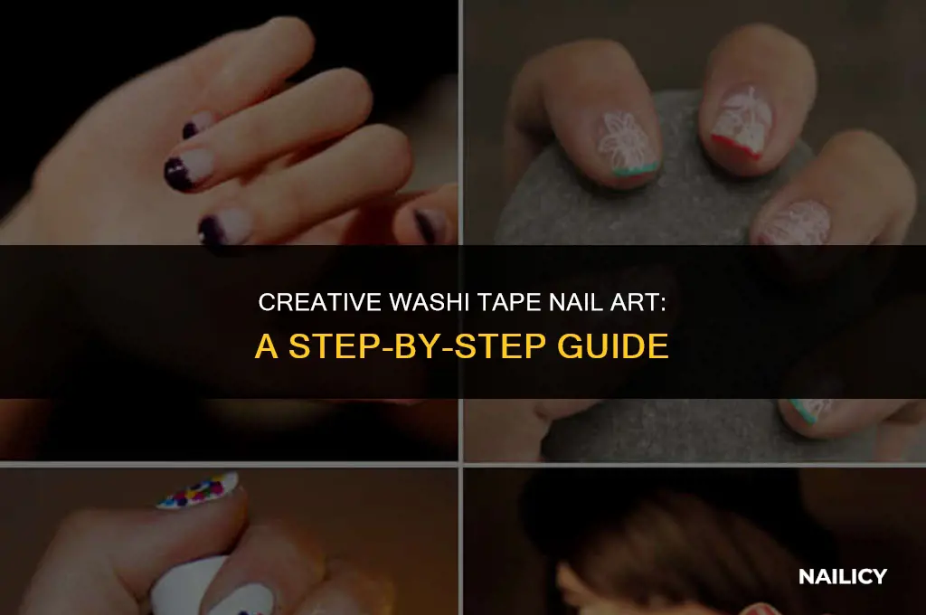 how to washi tape nails