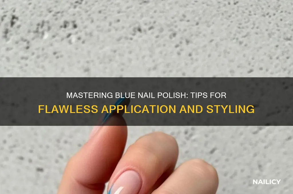 how to wear blue nail polish
