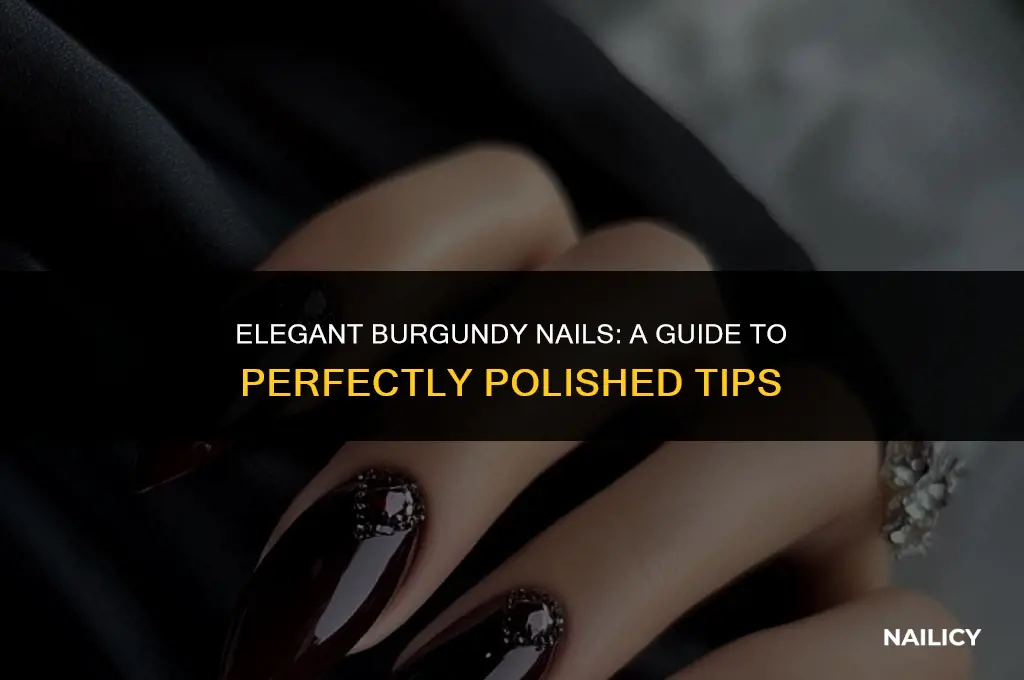 how to wear burgundy nails