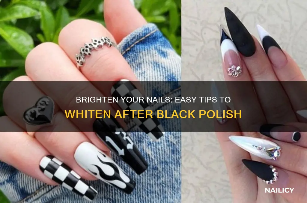 how to whiten nails after black nail polish