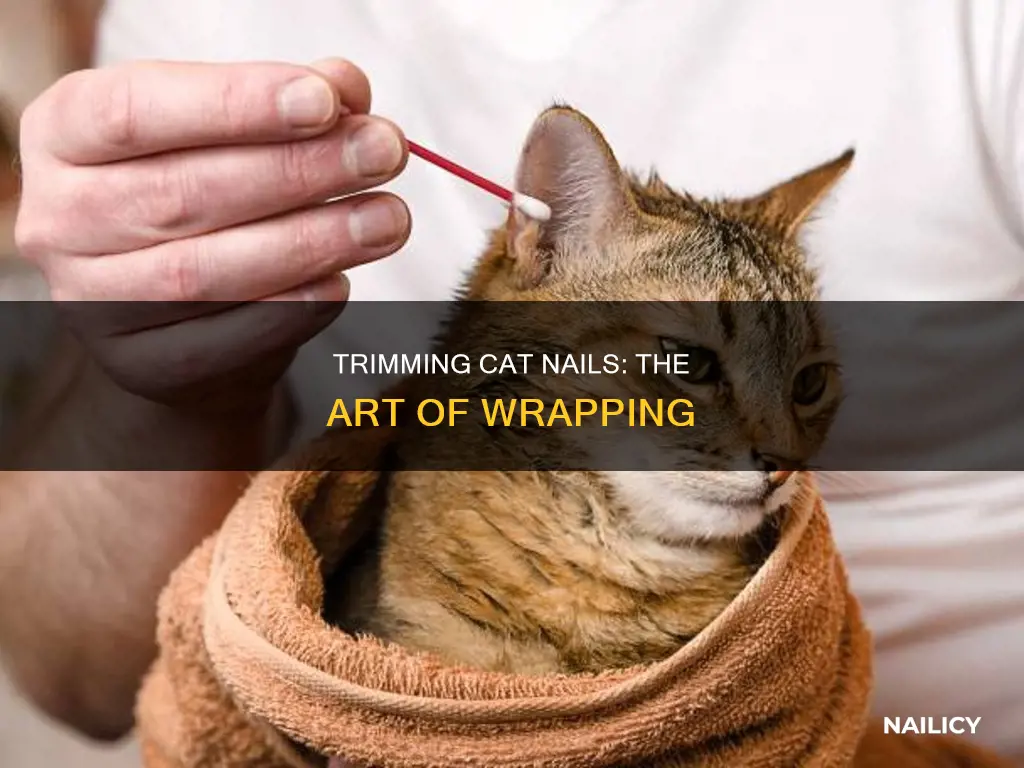 how to wrap a cat for nail trimming