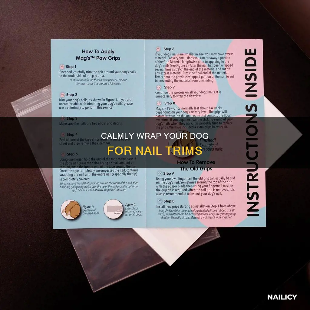 how to wrap a dog to cut nails