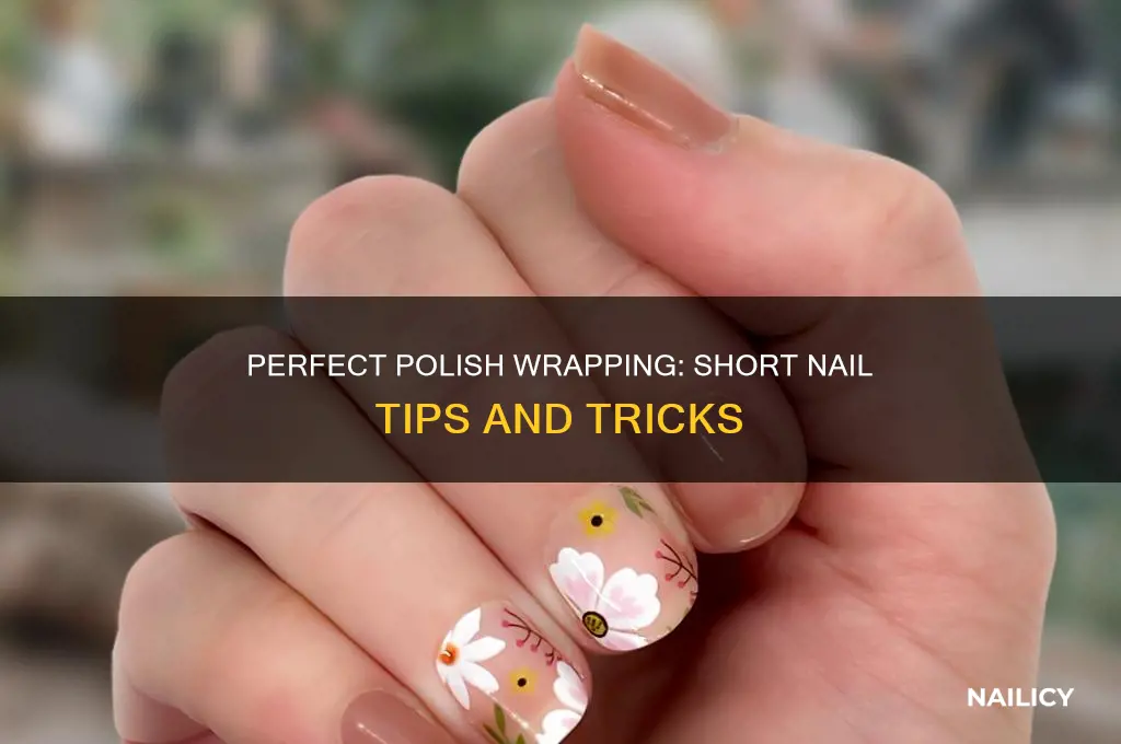 how to wrap nail polish on short nails
