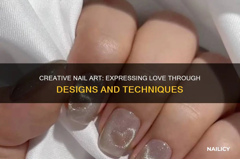 how to write love on your nails