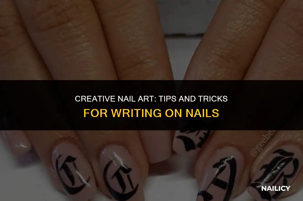 how to write on nails