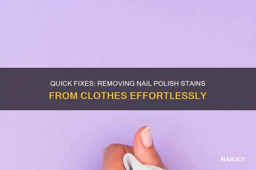 how tog et rid of nail polish on clothes