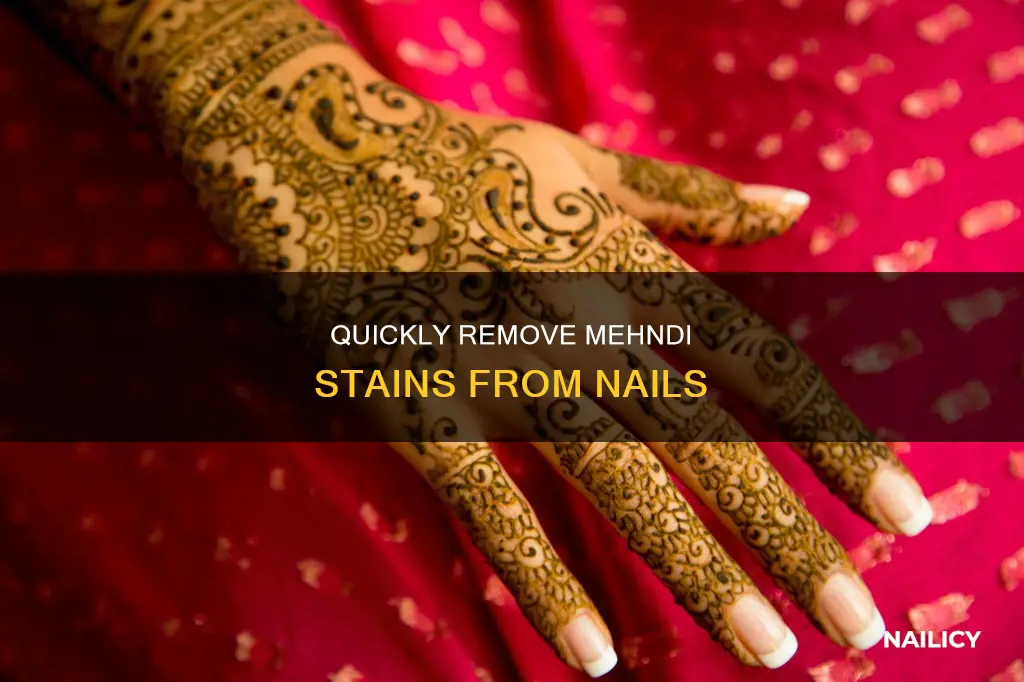 how we remove mehndi from nails