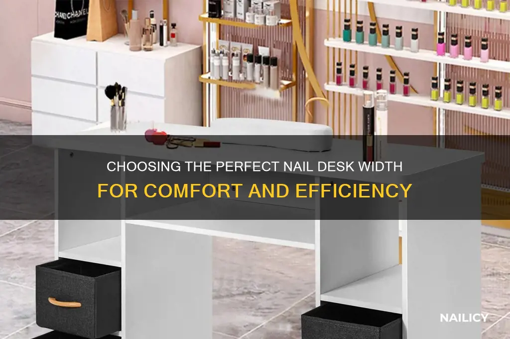 how wide should a nail desk be