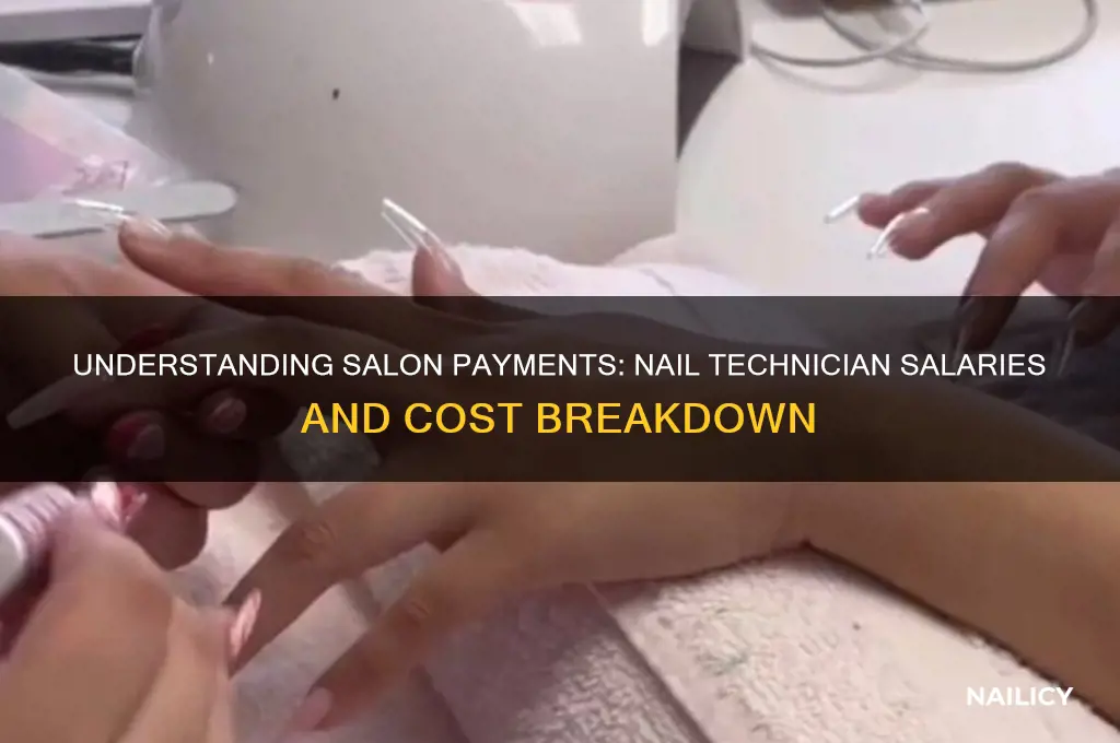 how you paid in a salon a nail technician salary