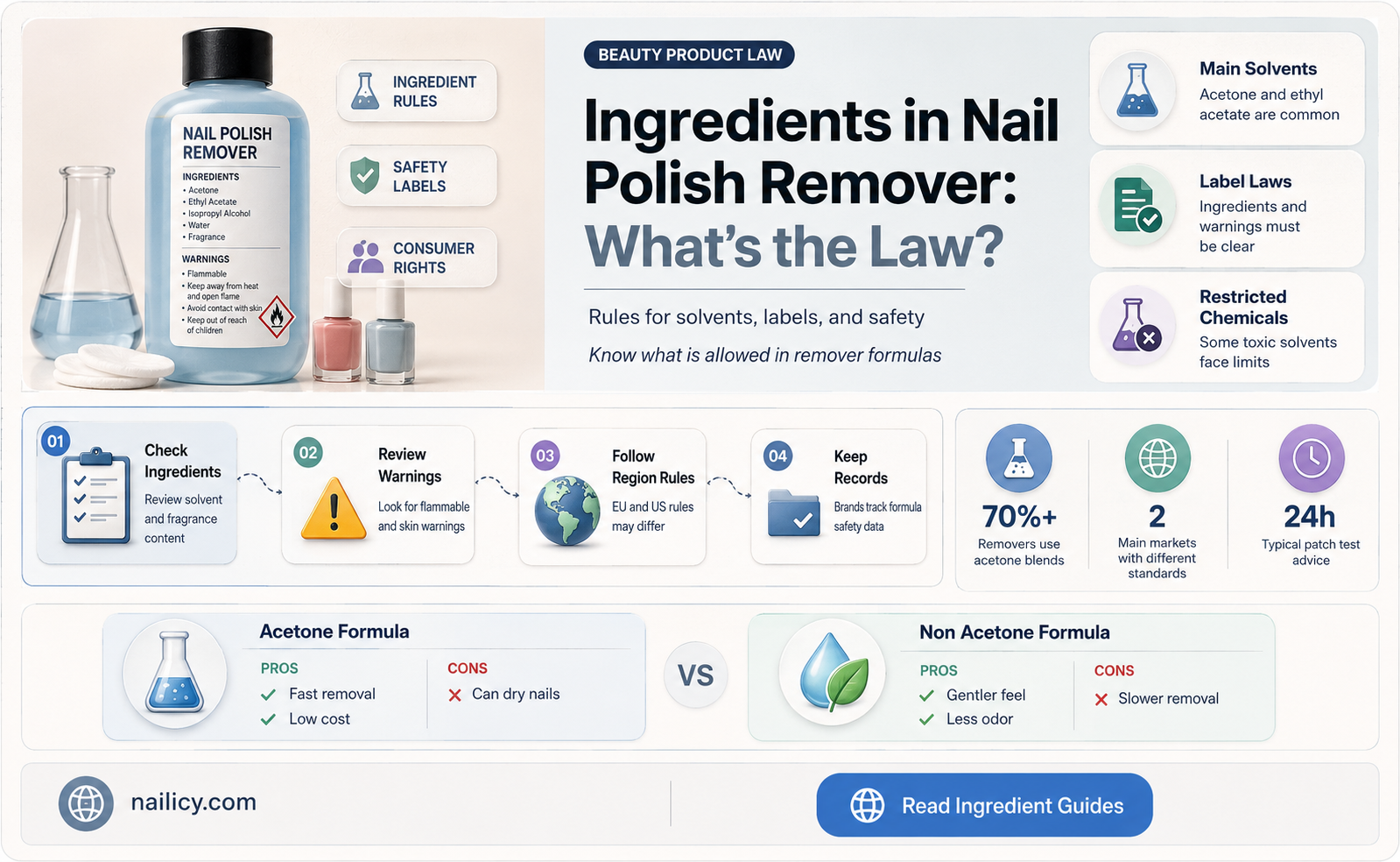 are manufacturers required to provide ingredients for nail polish remover