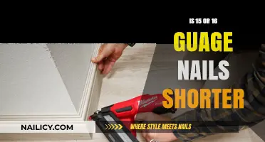15 vs. 16 Gauge Nails: Which Length is Shorter?