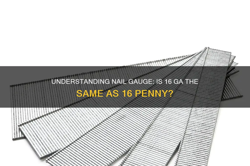 is 16 ga nail same as 16