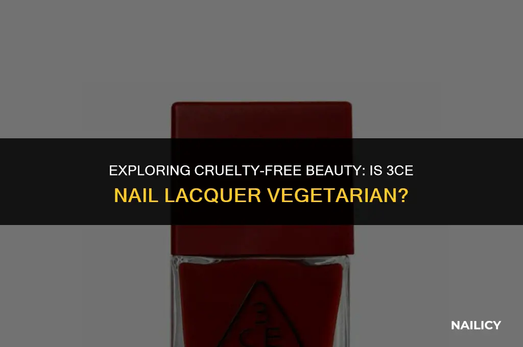 is 3ce nail lacquer vegetarian