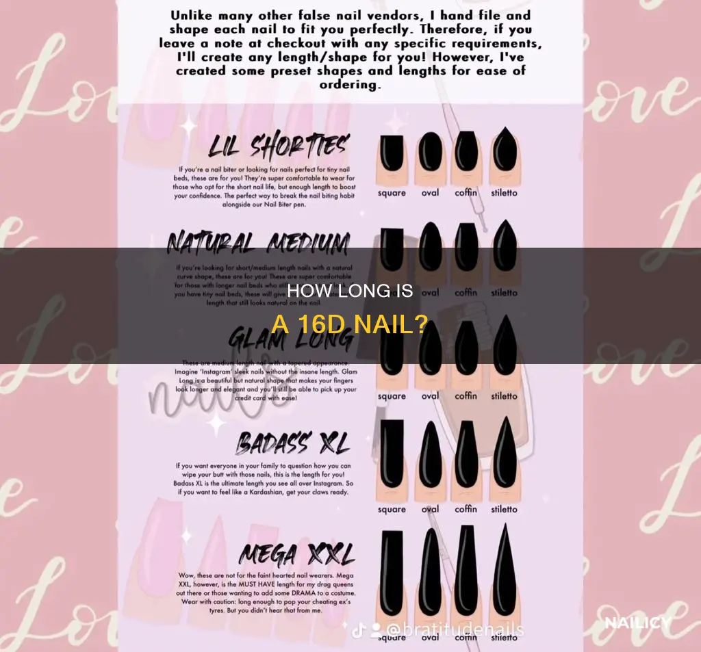 is a 16penny nail 2 inches long