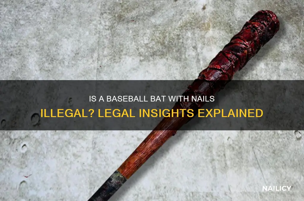 is a baseball bat with nails illegal