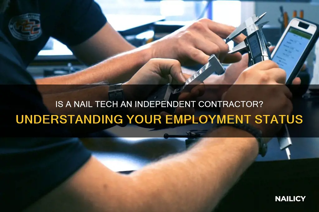 is a nail tech an independent contractor