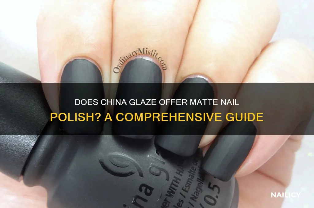 is all china glaze nail polish matte