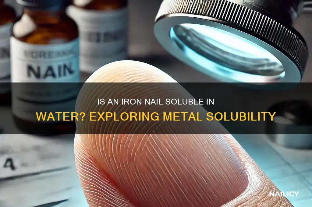 is an iron nail soluble in water