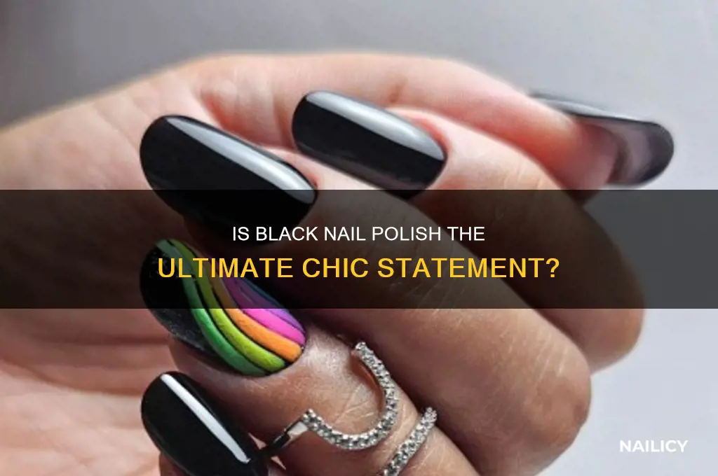 is black nail polish chic