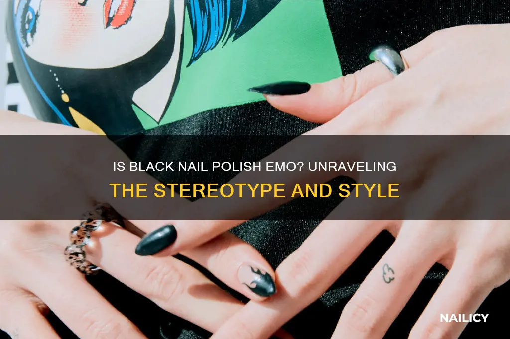 is black nail polish emo