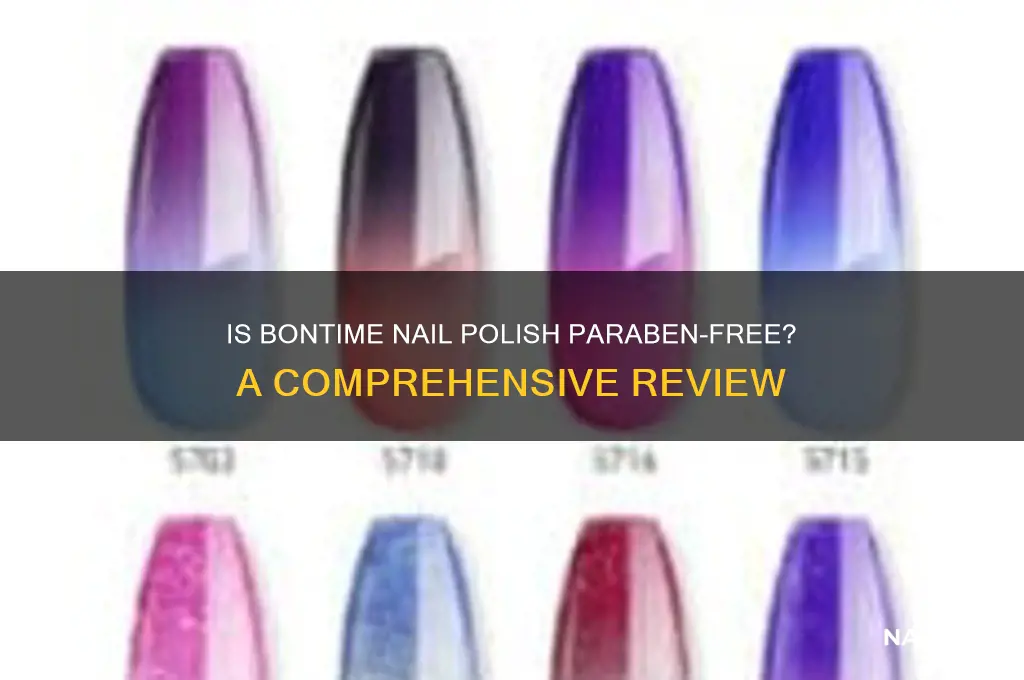 is bontime nail polish paraben free