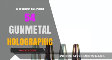 Broadway Nail Polish 54: Gunmetal Holographic Review and Swatches
