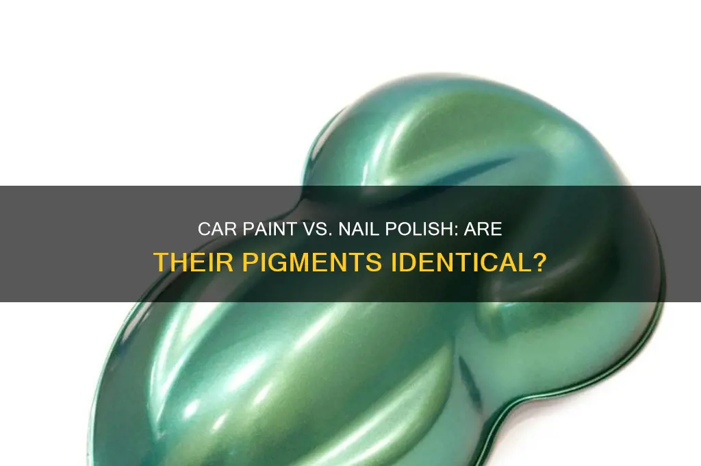is car paint pigment and nail polish pigment the same