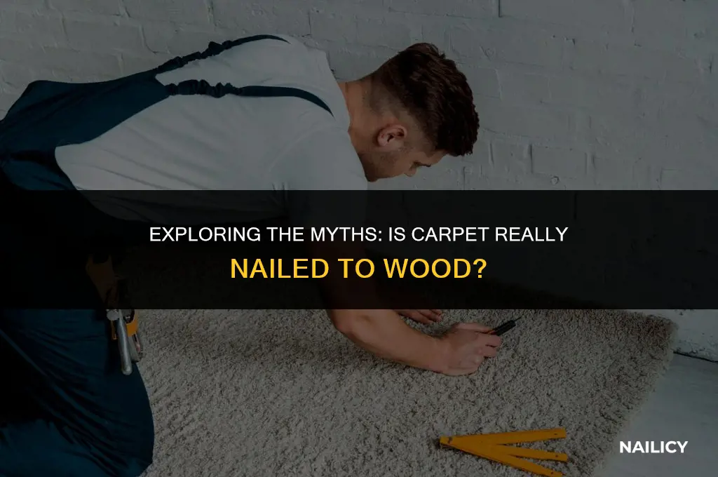 is carpet nailed on wood