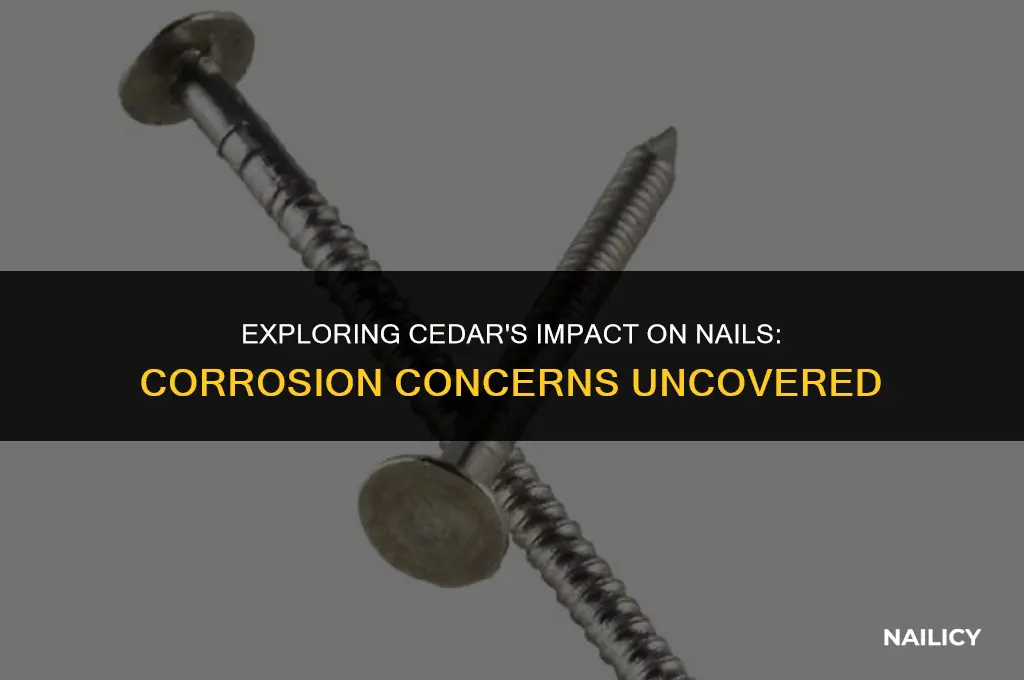 is cedar corrosive to nails
