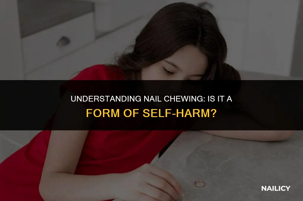is chewing nails self harm