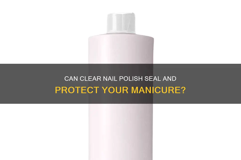 is clear nail polish a sealer