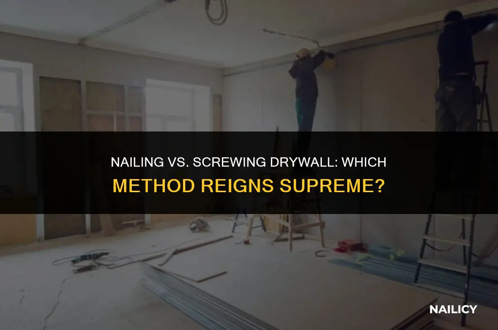 is drywall nailed or screwed