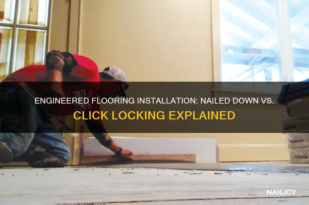 is engineered flooring nailed down or click locking