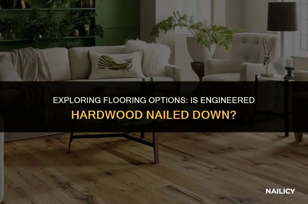 is engineered hardwood nailed down