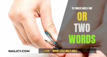 What's the Deal: Finger Nails, One or Two Words?