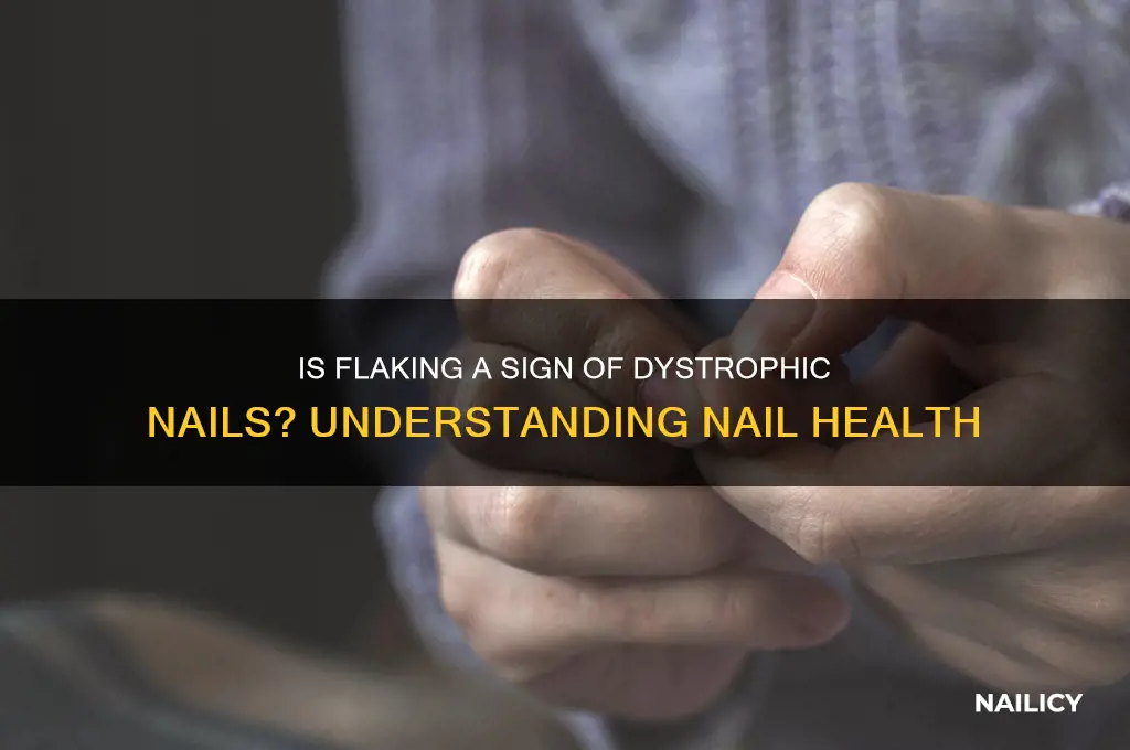 is flaking a part of a dystrophic nail