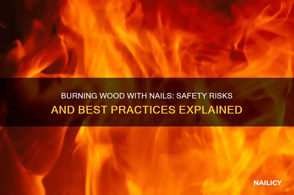 is it bad to burn wood with nails