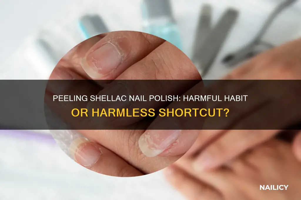 is it bad to peel off shellac nail polish