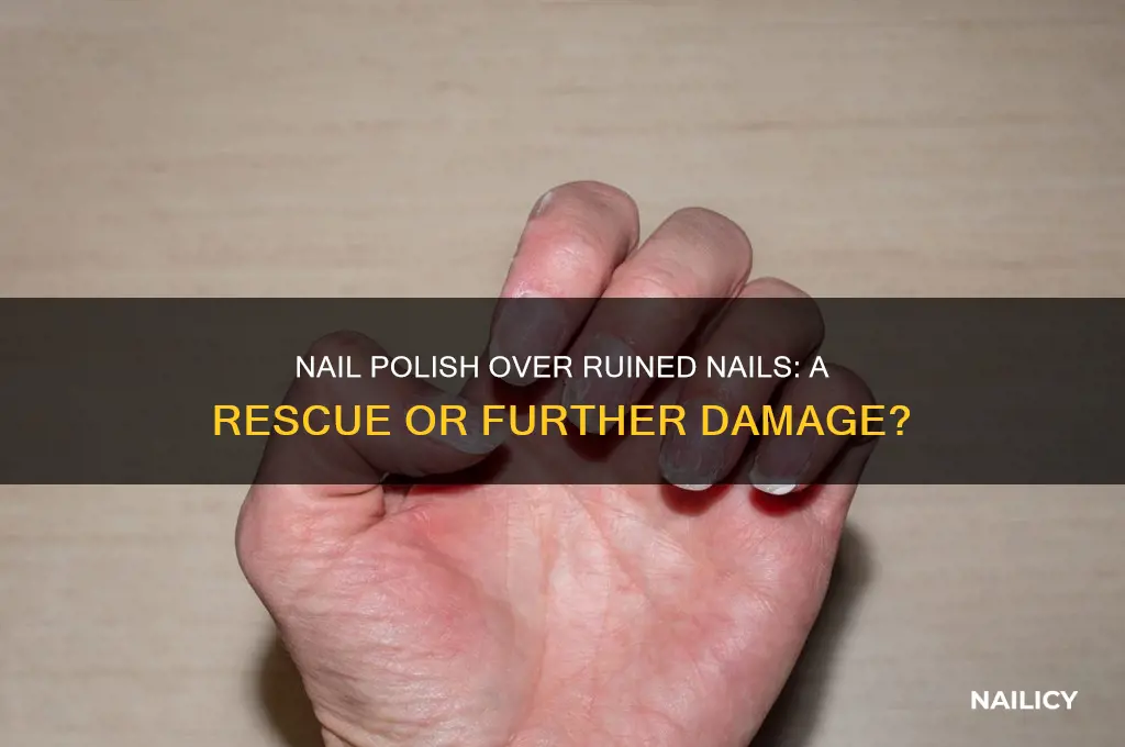 is it bad to put nail polish over ruined nails