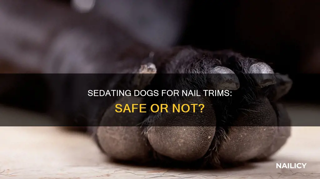 is it bad to sedate a dog for nail trimming