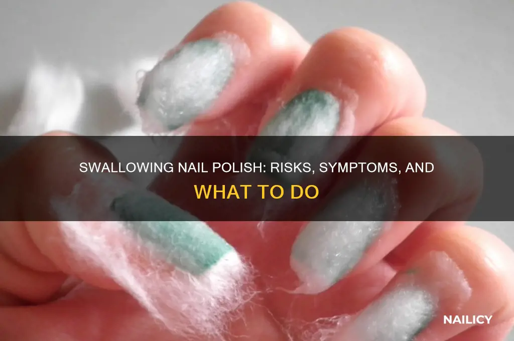 is it bad to swallow nail polish
