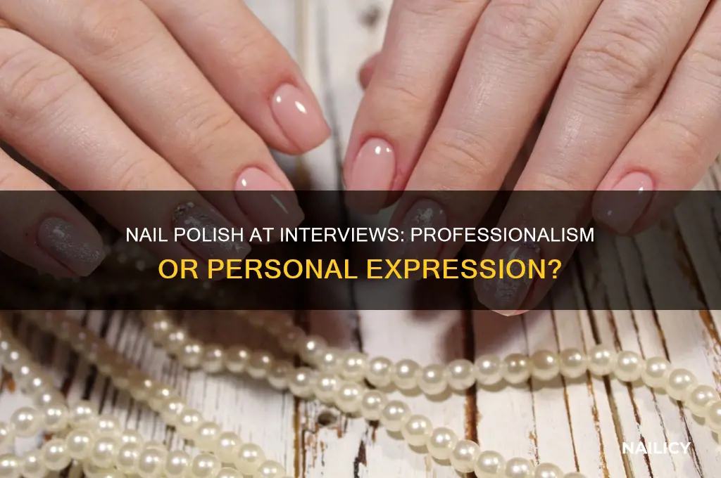 is it bad to wear nail polish to an interview