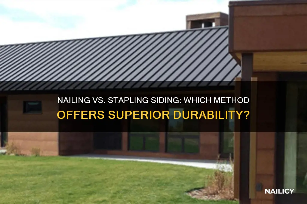 is it better to nail or staple siding