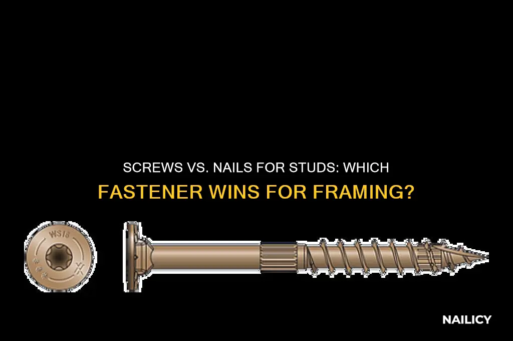 is it better to screw or nail studs