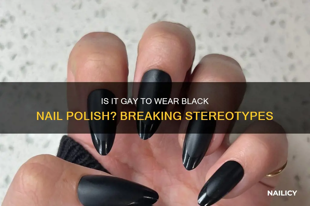 is it gay to wear black nail