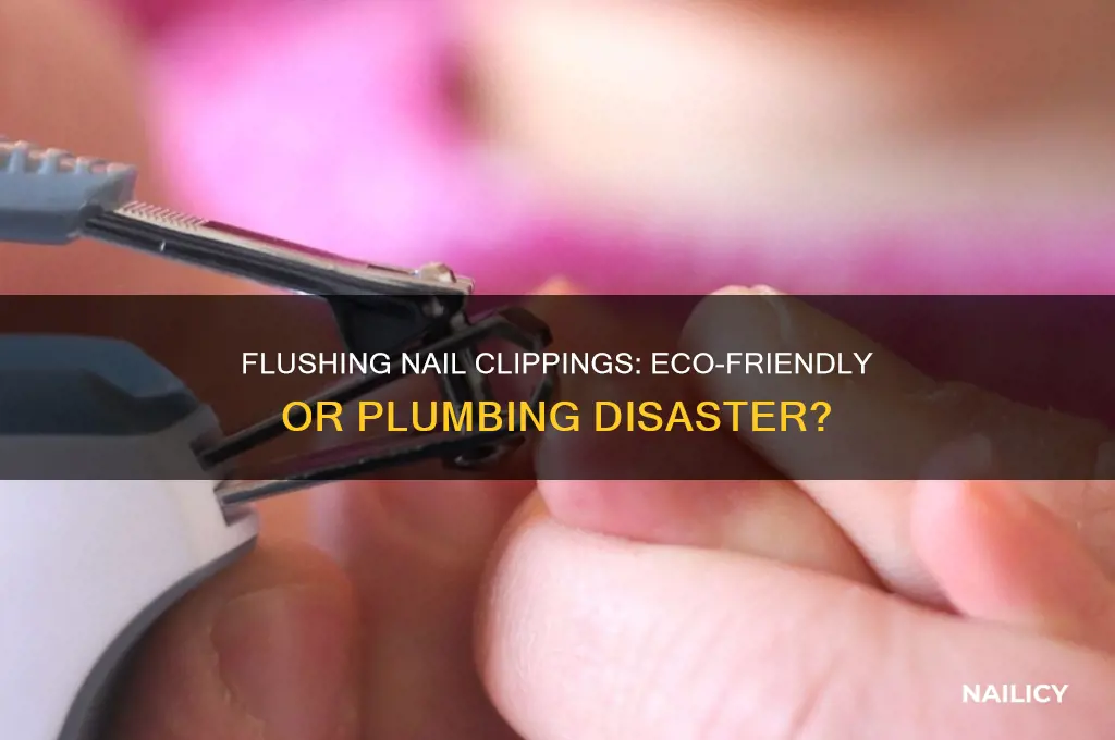 is it ok to flush nail clippings